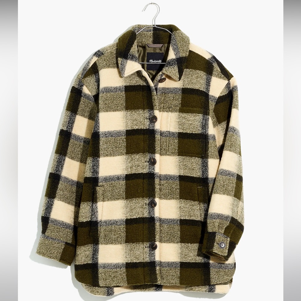 Belrose shirt jacket in Maran plaid